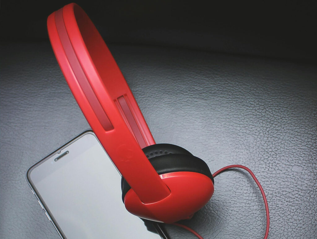 Fone de ouvido áudio