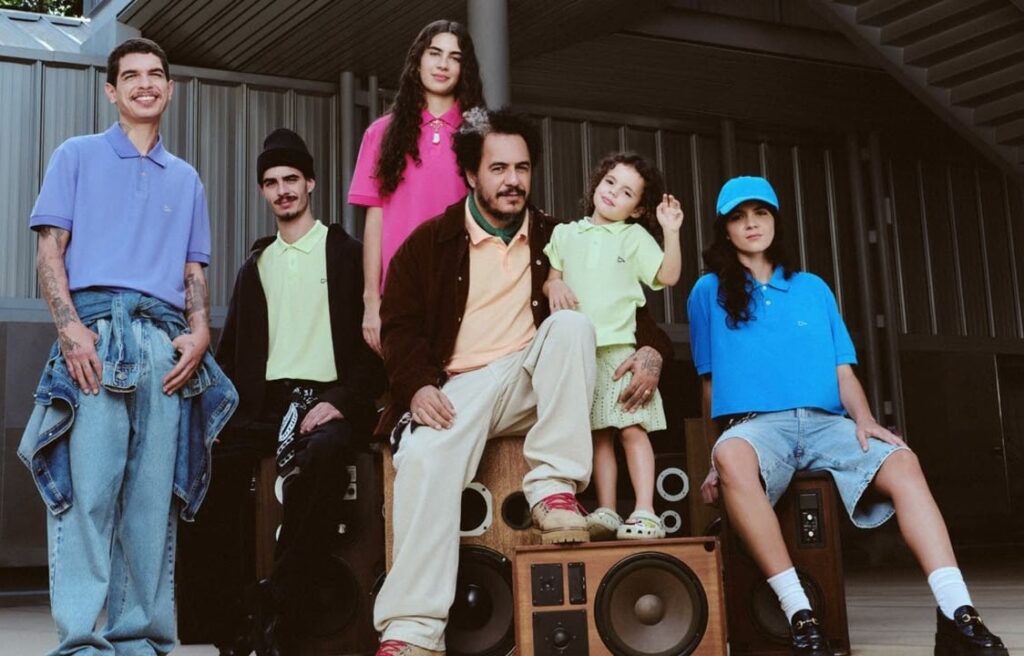Marcelo D2 com os filhos