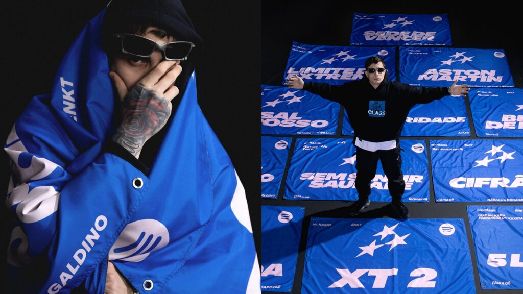 MC Hariel anuncia tracklist de Eh Noiz Ki Tá com bandeiras espalhadas por São Paulo em parceria com o Spotify