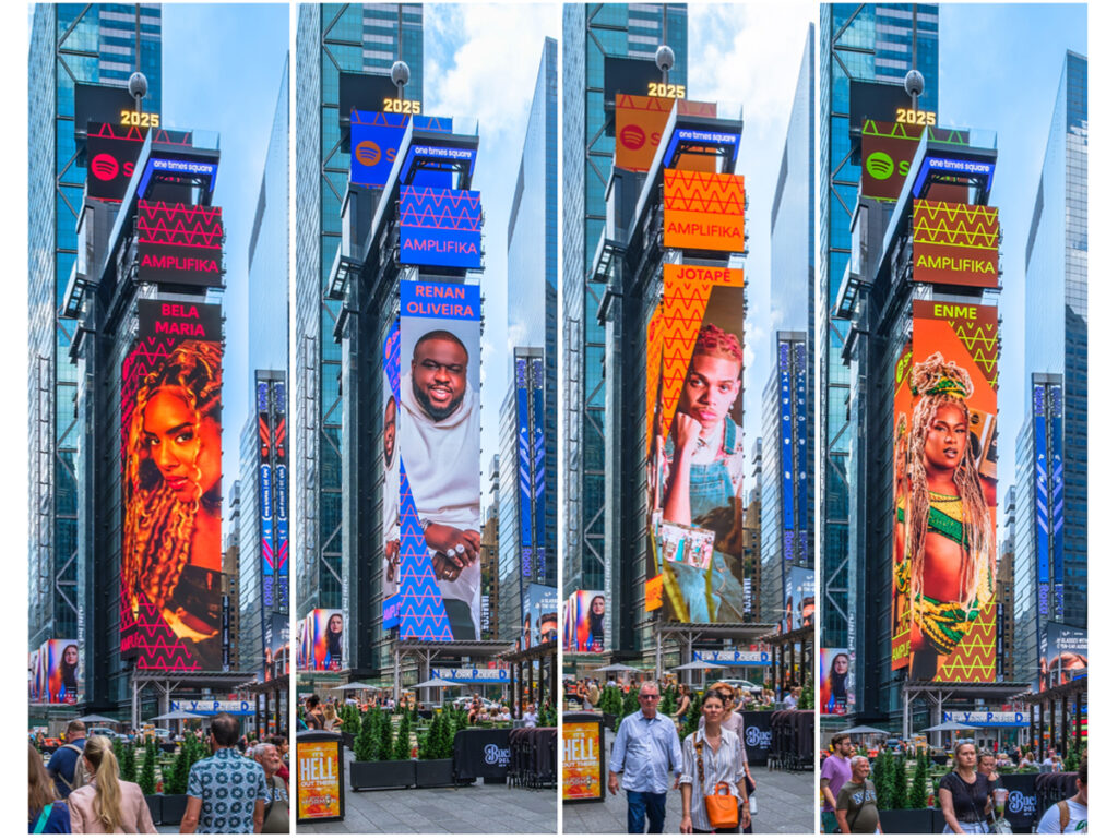 Campanha do Spotify Amplifika na Times Square