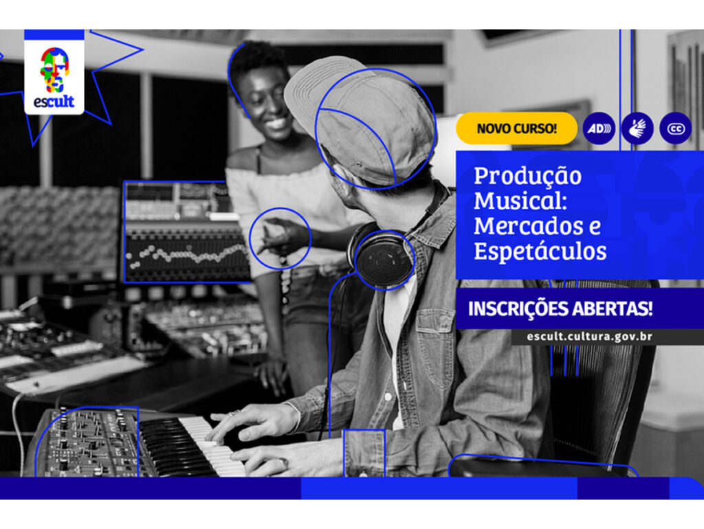 Escult divulga o novo curso Produção Musical - Mercados e Espetáculos