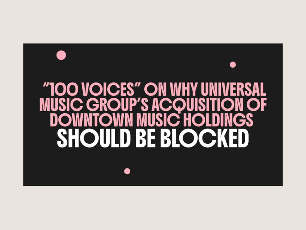 100 lideranças do setor independente contestam acordo UMG-Downtown (Crédito: Divulgação)