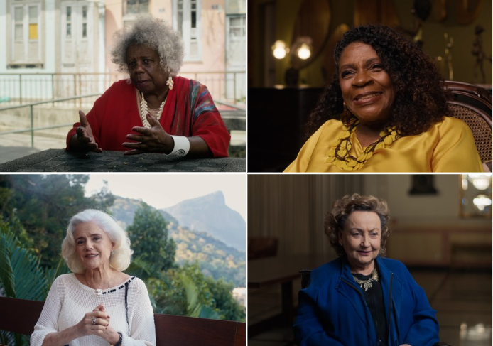 Entre as convidadas do documentário “Meu Tempo É Agora”, estão Conceição Evaristo, Zezé Motta, Marieta Severo e Margareth Dalcolmo. Fotos: Divulgação