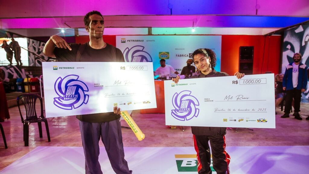 B-Girl Rayssa e B-Boy E2 vencem a Cypher Brasília do Breaking do Verão e conquistam vaga para para etapa nacional, no RJ