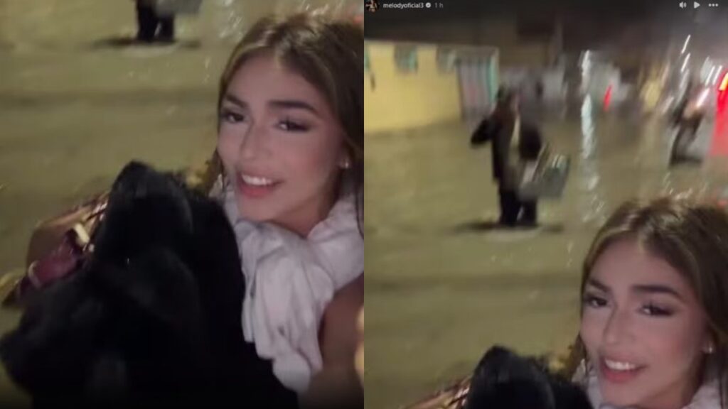 Melody abandona carro após ficar presa em enchente na Zona Norte do Rio