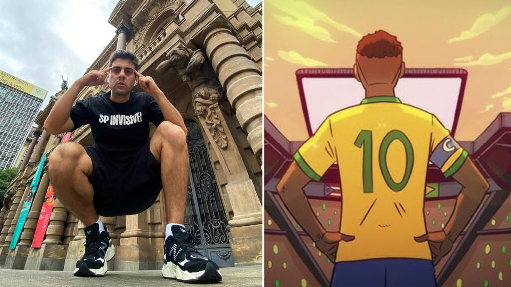 Fábio Brazza transforma pênalti no final da Copa em crítica social