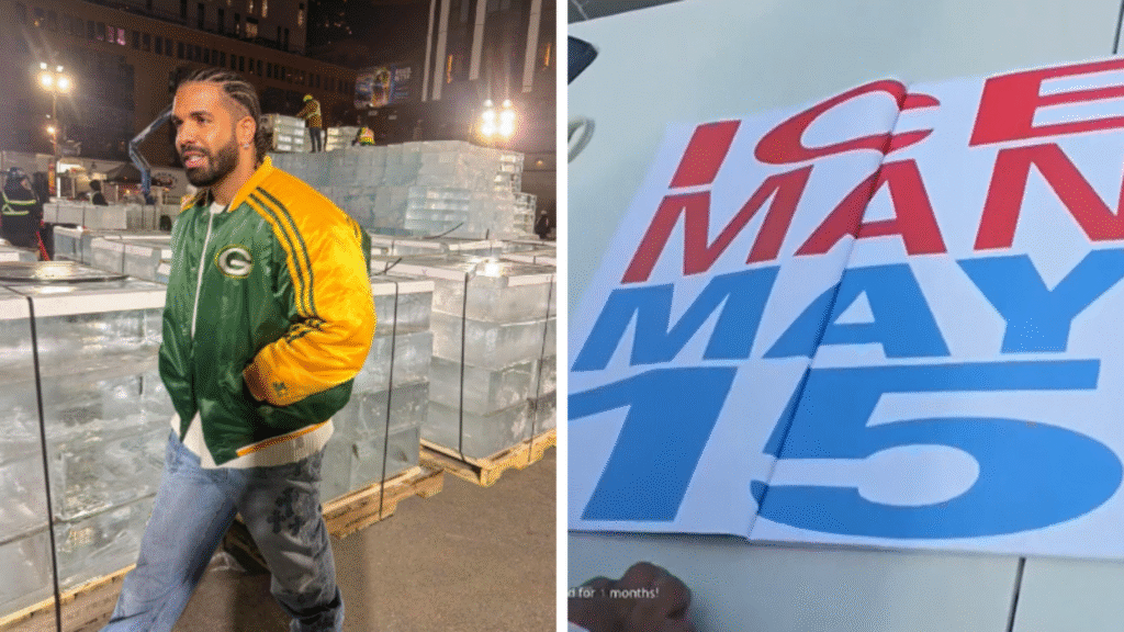 Drake tem escultura de gelo gigante derretida por bombeiros de Toronto após bardena de fãs