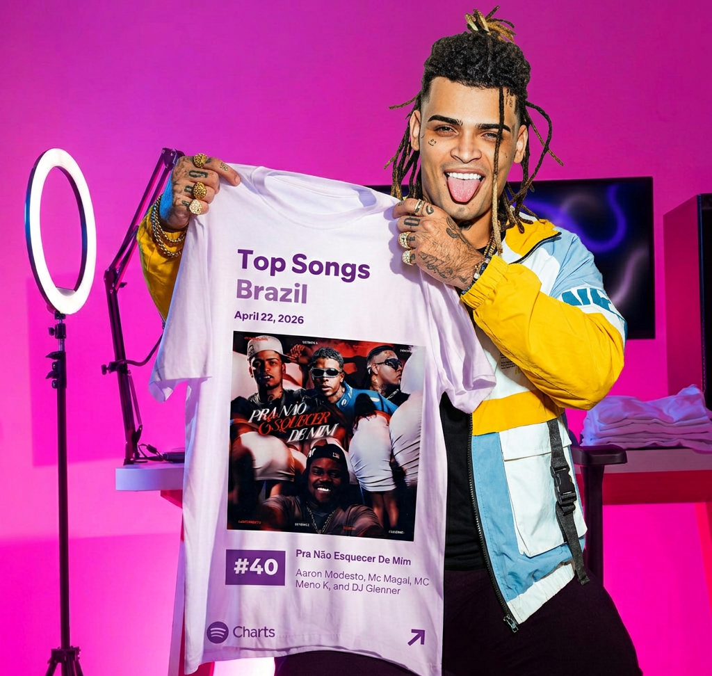 Funk brasileiro alcança o Top Global: "Pra Não Esquecer De Mim" estreia entre as mais ouvidas do mundo