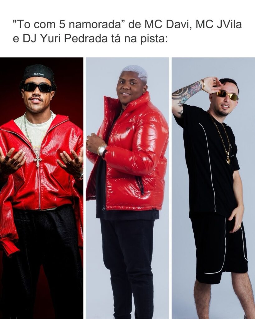 MC Davi, MC JVila e DJ Yuri Pedrada lançam "Tô com 5 Namorada" e aquecem o mercado do funk
