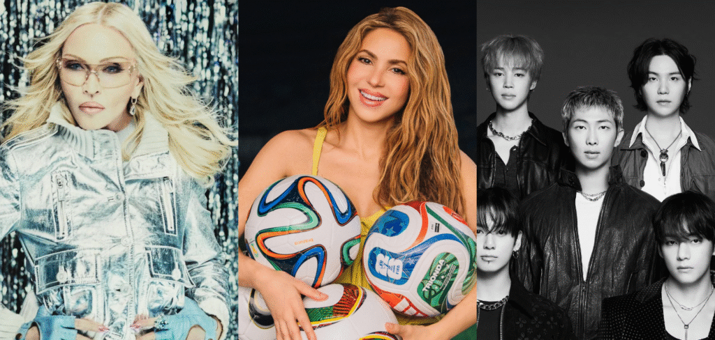 Madonna, Shakira e BTS são anunciados como atrações do show do intervalo da final da Copa do Mundo 2026