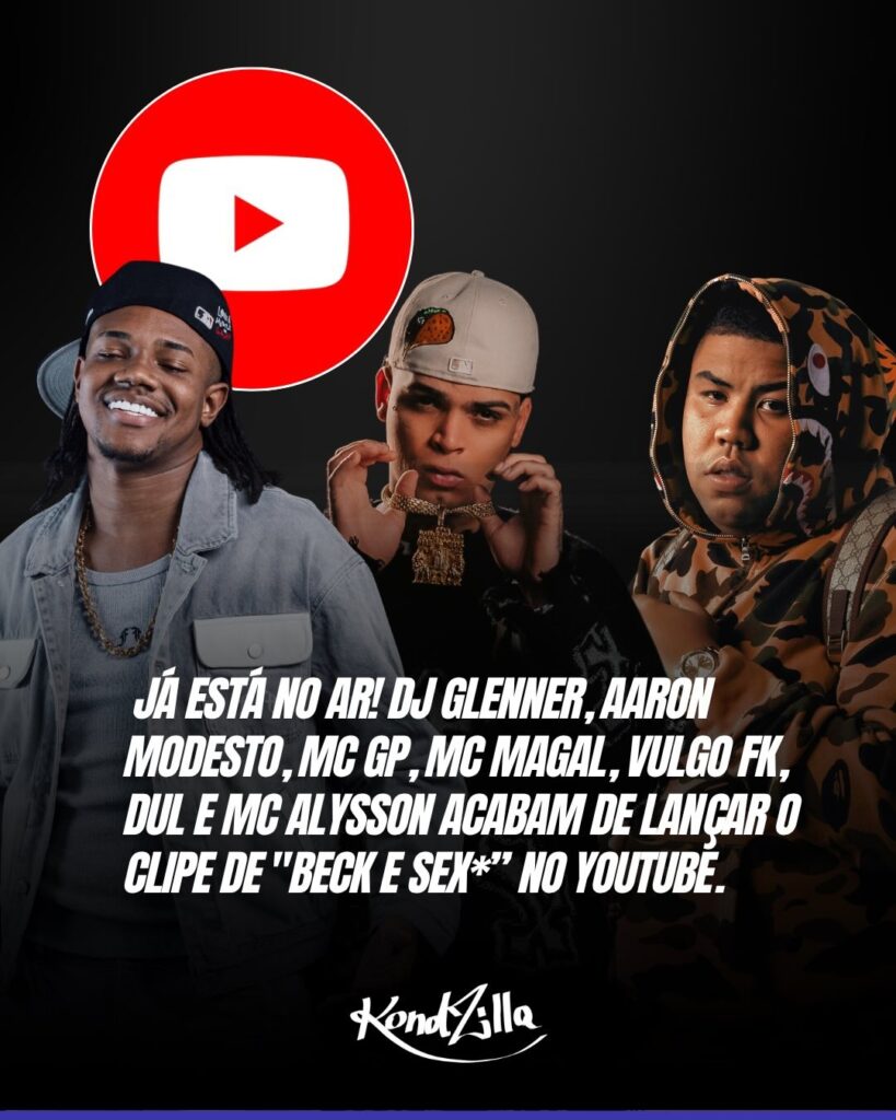"Beck e Sexo": DJ Glenner reúne MC GP, MC Magal, Vulgo FK, DUL, MC Alysson e Aaron Modesto em lançamento que reforça a força do funk nacional