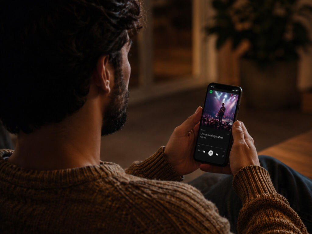 Spotify mira transmissões ao vivo de shows e festivais para disputar espaço com YouTube e Amazon