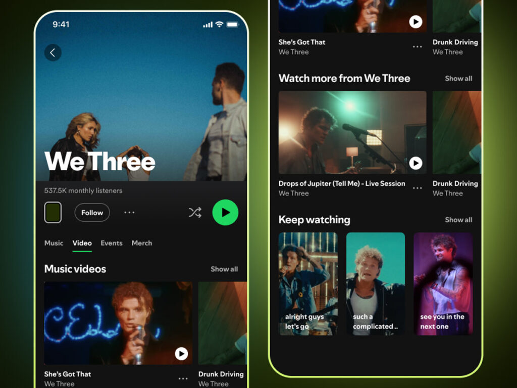 Spotify permite upload de vídeos