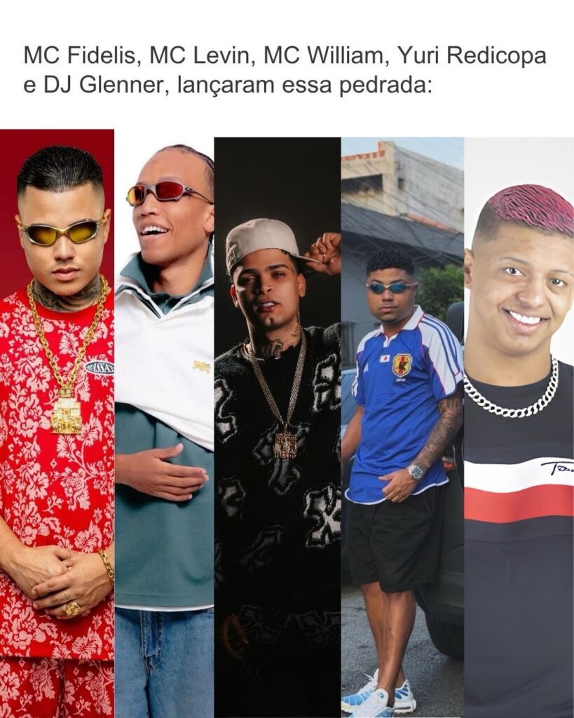 "Vários Vídeos": MC Fidelis, MC Levin, MC William, Yuri Redicopa e DJ Glenner apresentam novo lançamento no cenário do funk