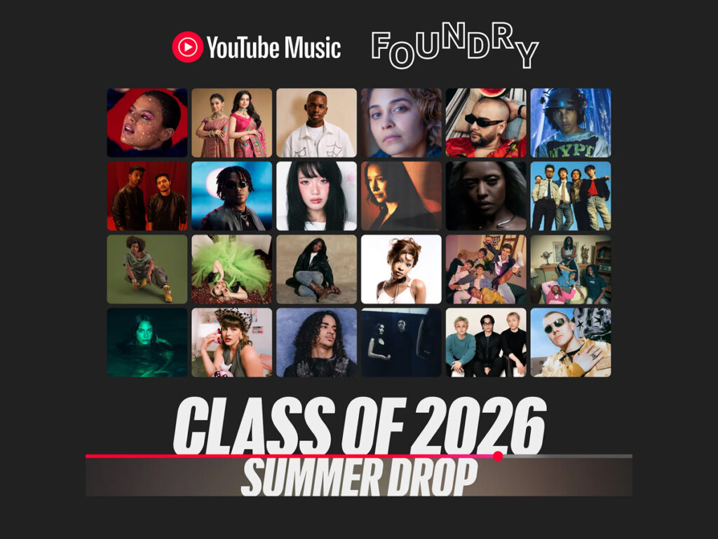 YouTube Music anuncia turma 2026 do Foundry com três artistas brasileiros