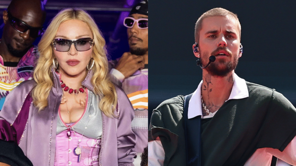 Treta entre Madonna e Justin Bieber na final da Copa do Mundo foi resolvida por Chris Martin, do Coldplay, diz jornal