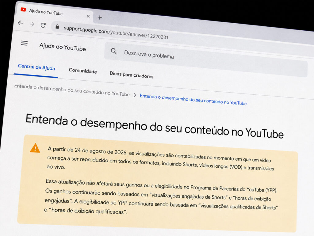 YouTube muda contagem de visualizações