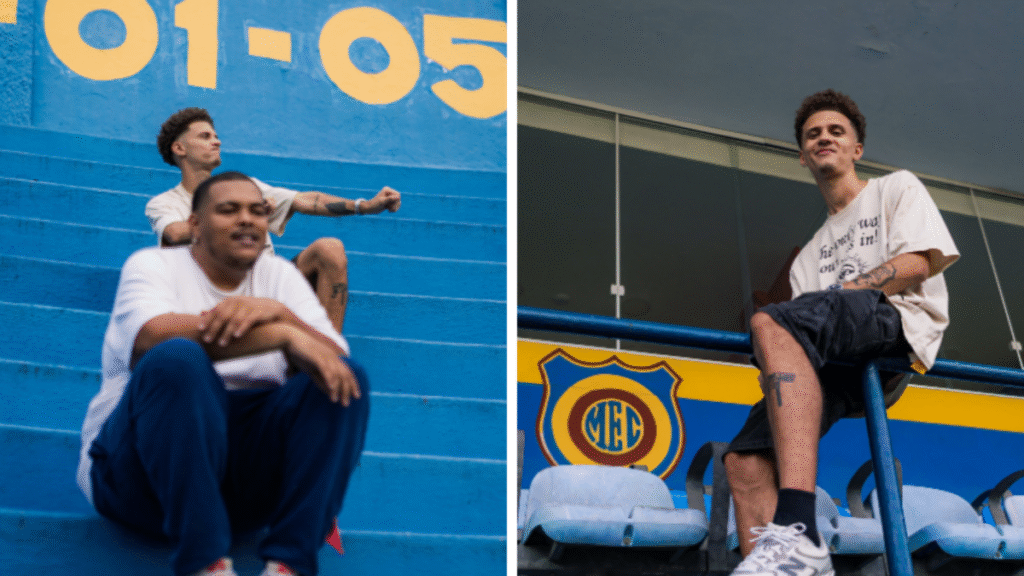 No estádio do Madureira, Babidi e Eli-Z retratam a vivência da Zona Norte no clipe de Tempo Extra