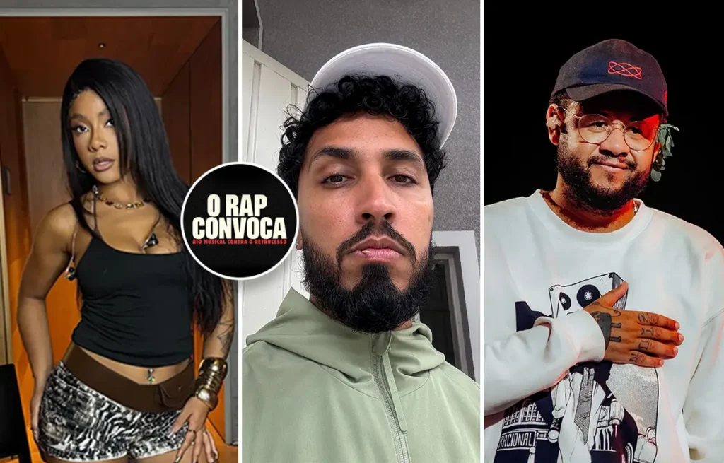 Emicida anuncia ato político com Ajuliacosta e Rashid em SP