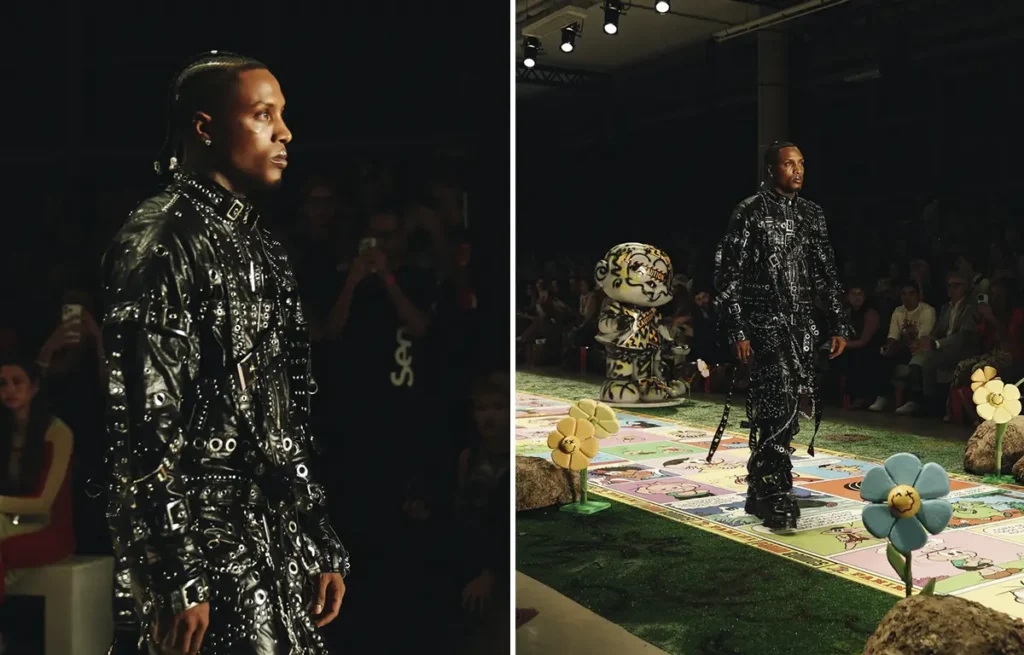 Kayblack desfila na SPFW com look da Turma do Penadinho