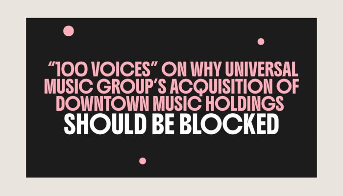100 lideranças do setor independente contestam acordo UMG-Downtown (Crédito: Divulgação)