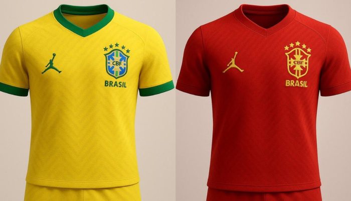 Brasil deve lançar camisa vermelha como segundo uniforme para a Copa do Mundo de 2026, afirma site inglês