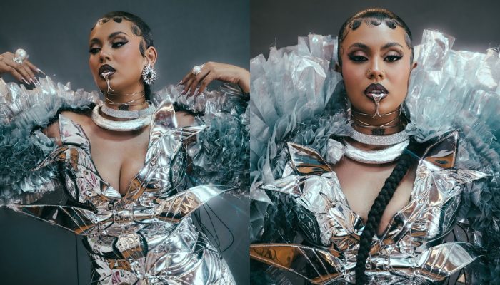 Budah encarna uma rainha do futuro em look de Halloween