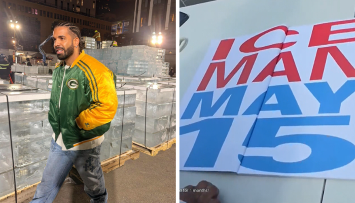 Drake tem escultura de gelo gigante derretida por bombeiros de Toronto após bardena de fãs