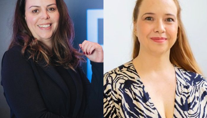 Karina Guerreiro, do Ecad, e Marília Marton, secretária de cultura do estado de SP