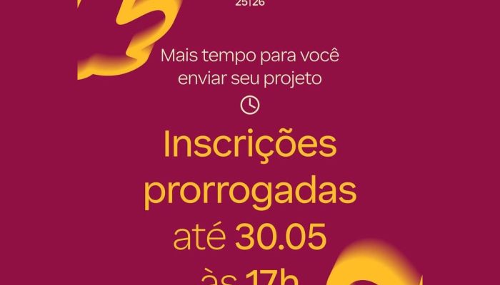 Edital Natura Musical 2025:2026 prorroga final de inscrições para 30 de maio