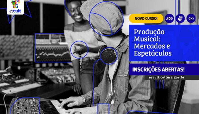 Escult divulga o novo curso Produção Musical - Mercados e Espetáculos