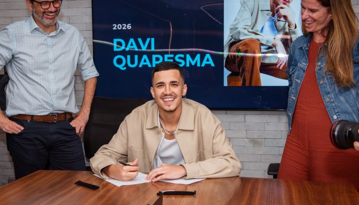 Davi Quaresma entre Fernando Cabral de Mello e Tati Cantinho