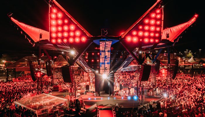 Palco da turnê No Pelo 360, de Hugo e Guilherme