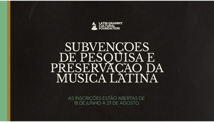 Fundação Cultural Latin Grammy tem inscrições abertas para bolsas de pesquisa
