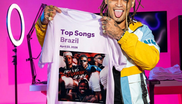 Funk brasileiro alcança o Top Global: "Pra Não Esquecer De Mim" estreia entre as mais ouvidas do mundo