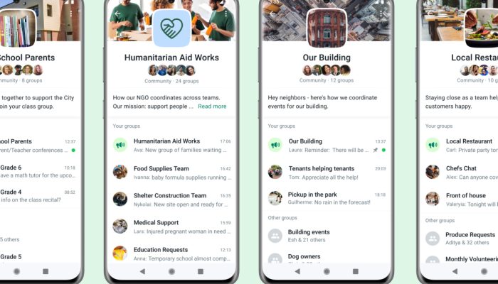Exemplos de comunidades no WhatsApp