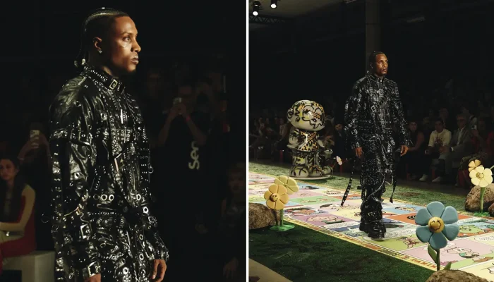 Kayblack desfila na SPFW com look da Turma do Penadinho