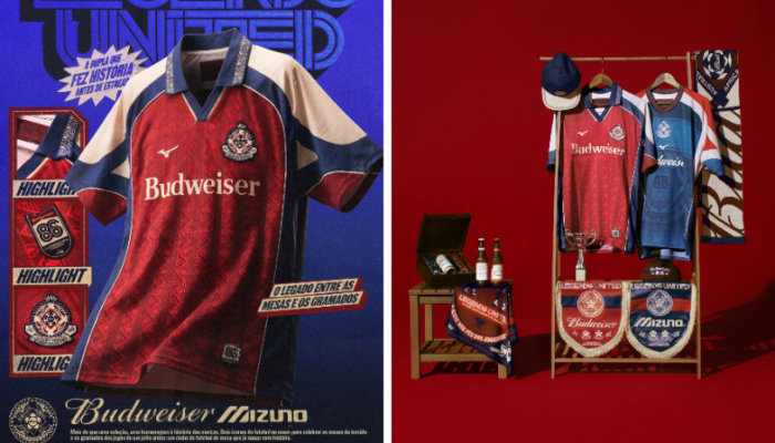 Mizuno e Budweiser lançam coleção vintage inspirada no futebol de botão