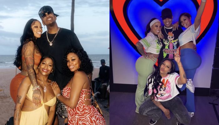 Ne-Yo curte Carnaval no Brasil acompanhado de suas três namoradas