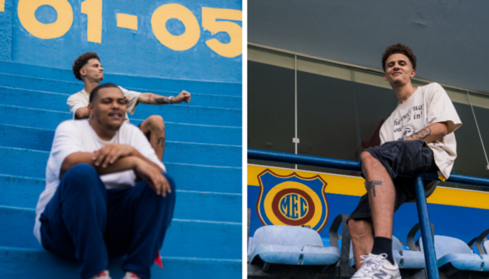 No estádio do Madureira, Babidi e Eli-Z retratam a vivência da Zona Norte no clipe de Tempo Extra