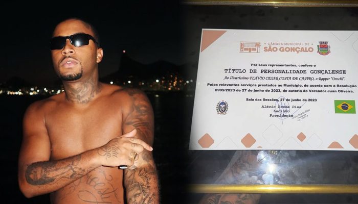 Orochi recebe Título de Personalidade Gonçalense • Rap Dab