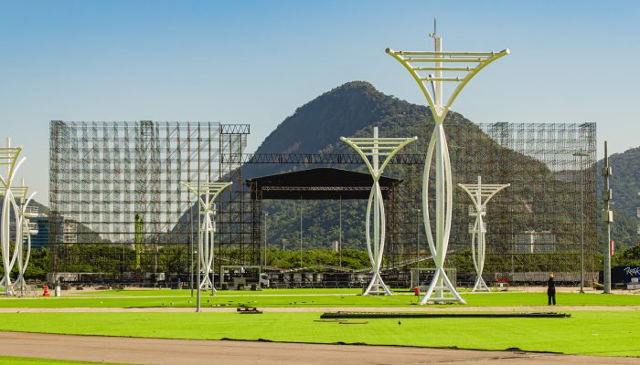 Estrutura dos palcos do Rock in Rio começa a ganhar forma (Crédito: Divulgação)