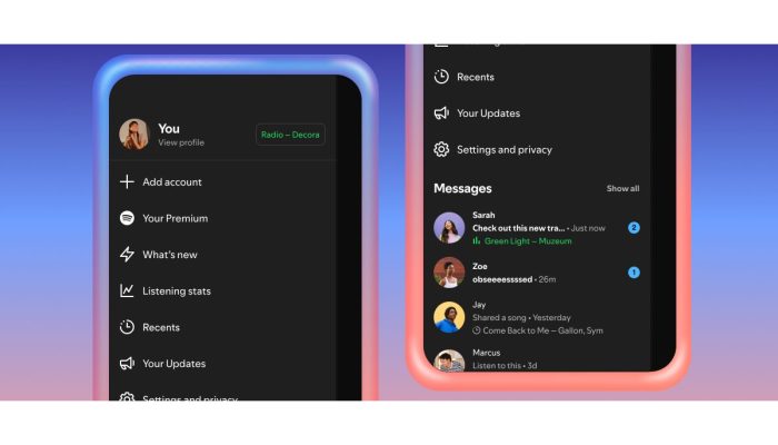 Spotify adiciona recursos à funcionalidade de mensagens