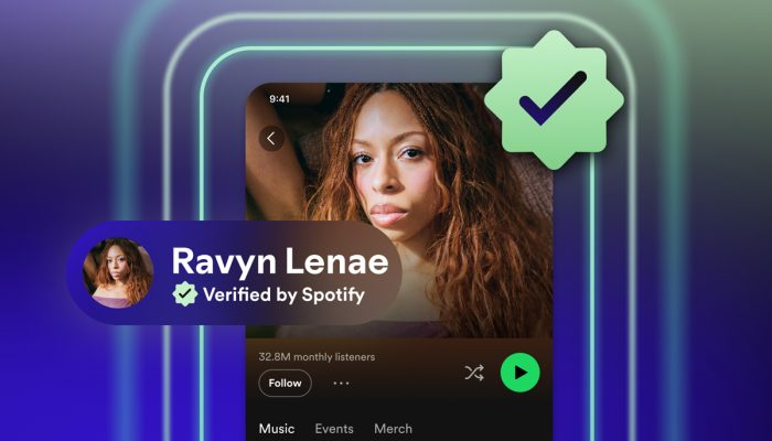 Novo selo de verificação do Spotify