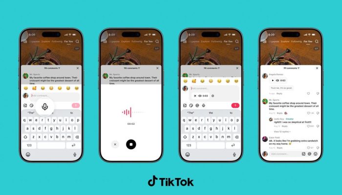 TikTok permite comentários por voz