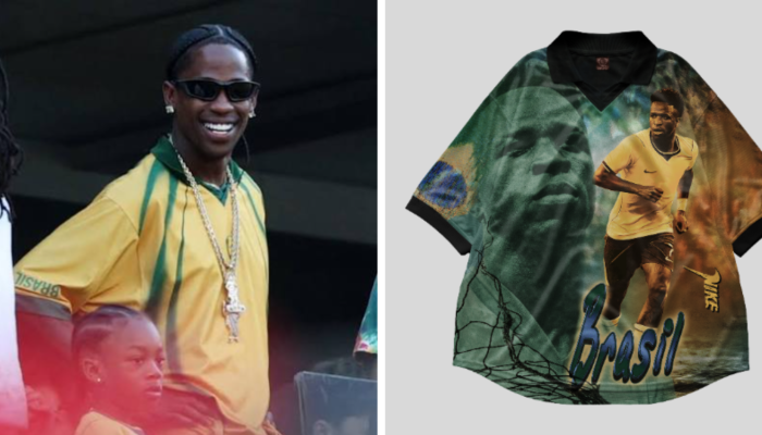 Travis Scott e Nike lançam coleção Total 90 para a Copa do Mundo com Vini Jr, Ronaldinho, Fenômeno e mais