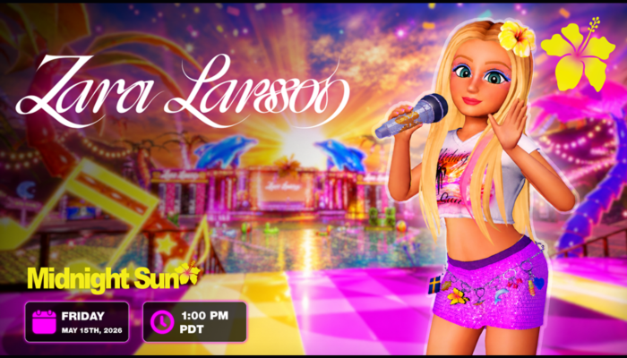 Zara Larsson lança experiência virtual "Midnight Sun World" após sucesso inicial no Roblox